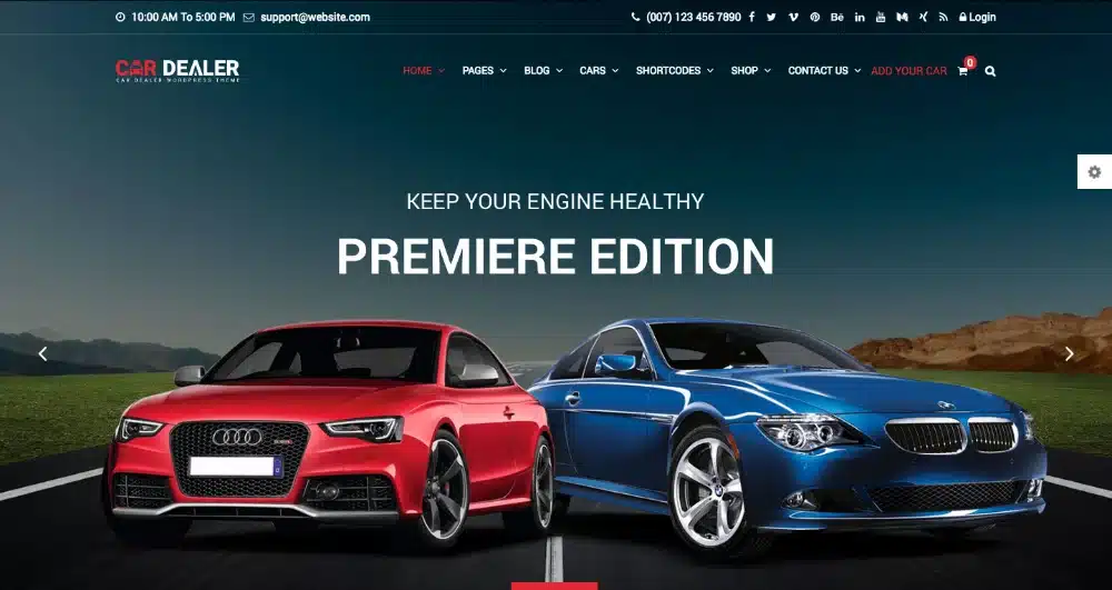 تصميم موقع سيارات