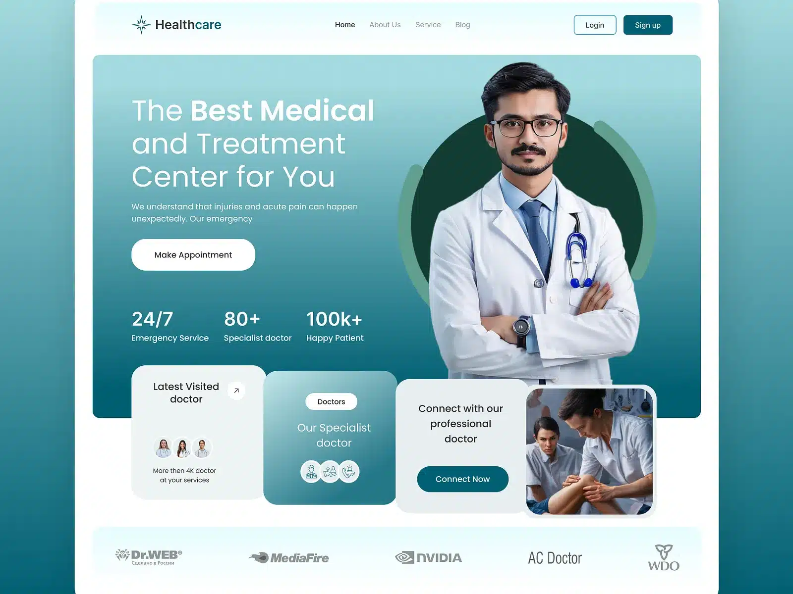 تصميم موقع طبي