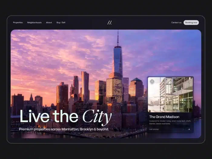 تصميم موقع عقاري