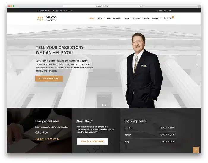 تصميم موقع محاماة