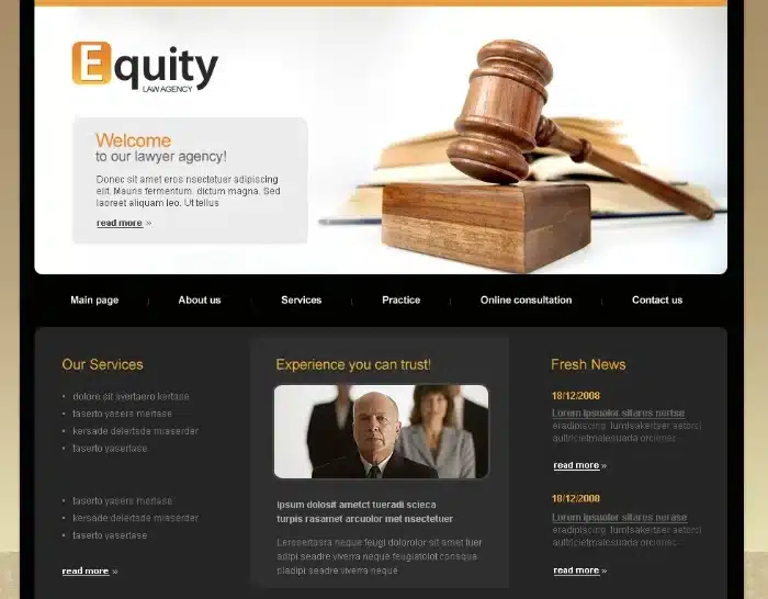 تصميم موقع محاماة