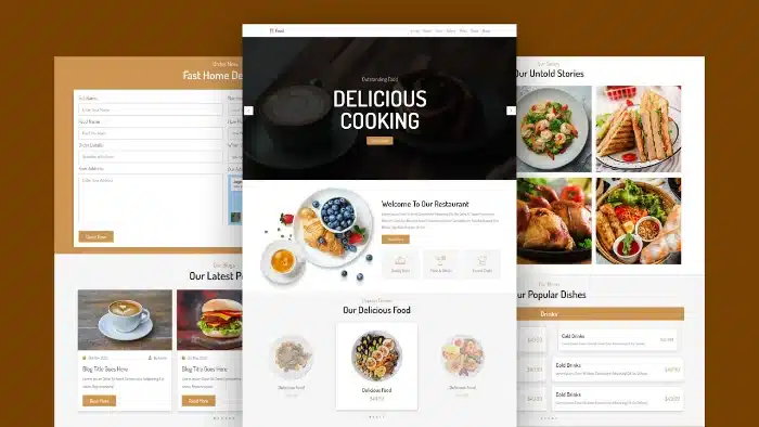 تصميم موقع مطعم